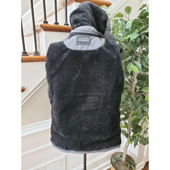 DLGJPA Women's Solid Gray Polyester Long Sleeve Full Zip Casual Jacket Size L - Picture 9 of 12